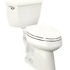 Kohler K-3519-0 Highline Pressure Lite Elongated 1.0 Gpf Toilet With Left-hand Trip Lever,Less Seat - White