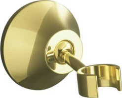 Kohler K-352-PB Forte Adjustable Wall-Mount Handshower Holder - Polished Brass