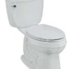 Kohler K-3589-7 Cimarron Comfort Height Elongated 1.6 Gpf Toilet With Class Six Technology And Left-Hand Trip Lever - Black (Pictured In White)