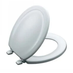 Kohler K-4648-47 Stonewood Round Toilet Seat - Almond (Pictured In White)