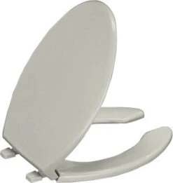 Kohler K-4650-95 Lustra Solid Plastic Open-Front Toilet Seat - Ice Grey