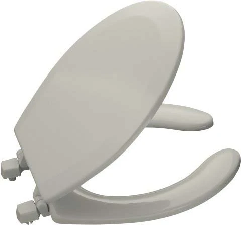 Kohler K-4660-95 Lustra Solid Plastic Round Open-Front Toilet Seat - Ice Grey 1 Kohler K-4660-95 Lustra Solid Plastic Round Open-Front Toilet Seat - Ice Grey