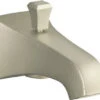 Kohler K-496-V-BV Memoirs 6" Wall-Mount Diverter Tub Spout - Brushed Bronze (Pictured In Brushed Nickel)