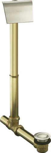 Kohler K-7148-AF-BN Contoured Pop-Up Drain And Overflow Contoured Overflow Hood Tailpiece - Brushed Nickel