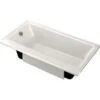 Kohler K-877-S-0 Cast Iron Bath With Enameled Apron And Left-Hand Drain - White