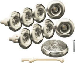 Kohler K-9698-BN Flexjet Whirlpool Trim Kit With Eight Jets - Brushed Nickel