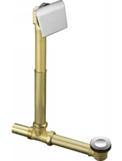 Kohler K-7148-AF-CP Contoured Pop-Up Drain And Overflow Contoured Overflow Hood Tailpiece - Polished Chrome