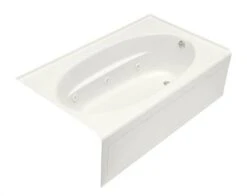 Kohler K-1112-RA-0 Windward 5' Whirlpool With Integral Apron And Right Hand Drain - White
