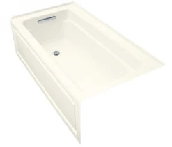 Kohler K-1122-GLA-96 Archer Bubble Massage 5' Bath With Comfort Depth Design Integral Apron And Left-Hand Drain - Biscuit