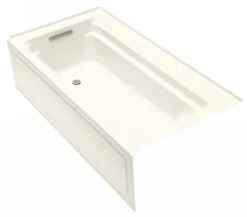 Kohler K-1125-LA-96 Archer 6' Bath With Comfort Depth Design Integral Apron And Left-Hand Drain - Biscuit