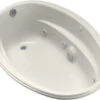 Kohler K-1146-H-96 Proflex 5 Foot Drop In Jetted Tub With Left-Hand Drain - Biscuit