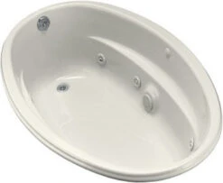 Kohler K-1146-H-96 Proflex 5 Foot Drop In Jetted Tub With Left-Hand Drain - Biscuit