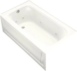 Kohler K-1151-LA-0 Bancroft 5' Whirlpool With Integral Apron And Left Hand Drain - White