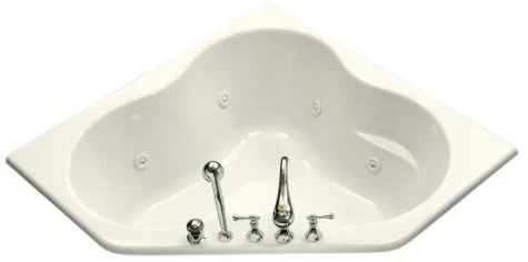 Kohler K-1154-F-96 Proflex 4.5 Foot Corner Jetted Tub 54" X 54" With Right Hand Pump And Center Drain - Biscuit 1 Kohler K-1154-F-96 Proflex 4.5 Foot Corner Jetted Tub 54" X 54" With Right Hand Pump And Center Drain - Biscuit