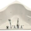 Kohler K-1154-H-47 Proflex 4.5 Foot Corner Jetted Tub 54" X 54" With Center Drain - Almond (Faucet And Accessories Not Included)
