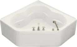 Kohler K-1160-HL-0 Tercet 5' Whirlpool With Integral Apron And In-Line Heater - White