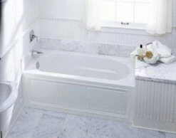Kohler K-1184-LA-0 Devonshire 5' Bath With Integral Apron And Left Hand Drain - White (Faucet And Accessories Not Included)