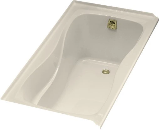 Kohler K-1219-R-47 Hourglass 5' Bath WIth Tile Flange And Right Hand Drain - Almond 1 Kohler K-1219-R-47 Hourglass 5' Bath WIth Tile Flange And Right Hand Drain - Almond