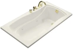 Kohler K-1224-96 Mariposa 5.5 Foot Drop In/Alcove Jetted Tub With Left Drain - Biscuit