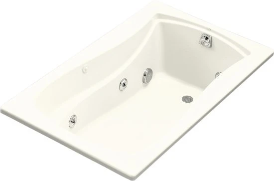 Kohler K-1239-96 Mariposa 5 Foot Drop In Jetted Tub With Left Hand Drain - Biscuit 1 Kohler K-1239-96 Mariposa 5 Foot Drop In Jetted Tub With Left Hand Drain - Biscuit