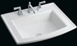 Kohler K-2356-4-0 Archer Self-Rimming Lavatory With 4" Centers - White (Faucet Not Included)