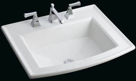 Kohler K-2356-4-0 Archer Self-Rimming Lavatory With 4" Centers - White (Faucet Not Included) 1 Kohler K-2356-4-0 Archer Self-Rimming Lavatory With 4" Centers - White (Faucet Not Included)