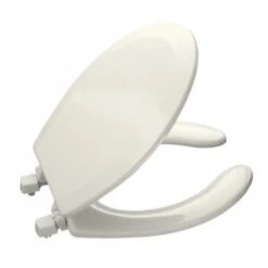 Kohler K-4660-96 Lustra Solid Plastic Round Open-Front Toilet Seat - Biscuit