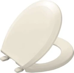 Kohler K-4662-47 Lustra Round Closed-Front Toilet Seat And Cover - Almond