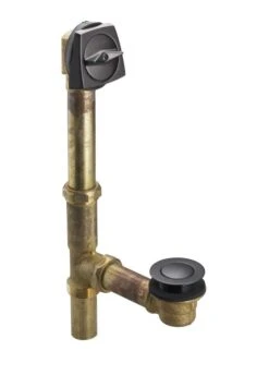 Kohler K-7160-TF-BKB Adjustable Pop-Up Drain With Tailpiece - Brushed Black