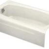 Kohler K-745-96 Seaforth Bath With Left-Hand Drain - Biscuit