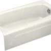 Kohler K-746-96 Seaforth Bath With Right-Hand Drain - Biscuit