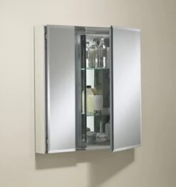 Kohler K-CB-CLC2526FS Universal 25" Double Door Mirrored Medicine Cabinet With Adjustable Glass Shelves